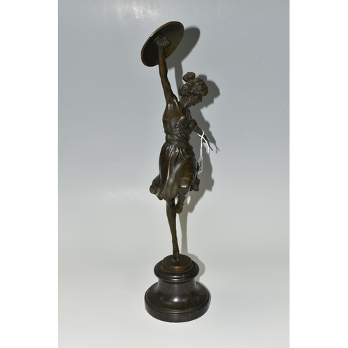 After Claire Jeanne Roberte Colinet A Bronze Figure Titled La Danseuse Au Disque Dep