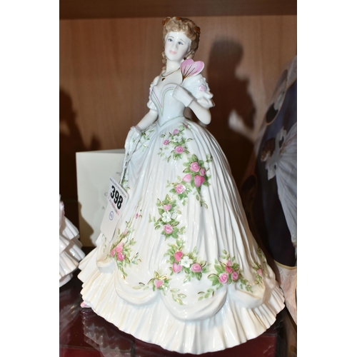 398 - THREE ROYAL WORCESTER LIMITED EDITION FIGURINES, comprising Queen of Hearts no 8785/12500, The Masqu... 