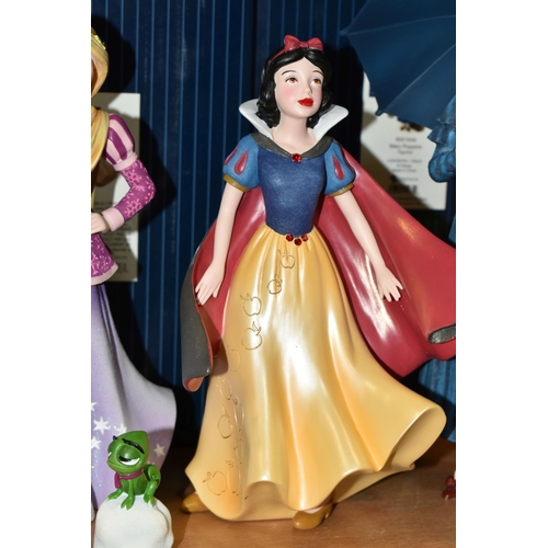 410 - FOUR BOXED ENESCO DISNEY SHOWCASE FIGURES,  comprising Rapunzel with Pascal (two figures in one) no ... 