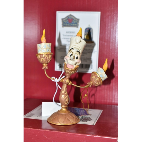 411 - TWO BOXED ENESCO DISNEY SHOWCASE 'BEAUTY AND THE BEAST' FIGURES, Disney Traditions by Jim Shore, com... 