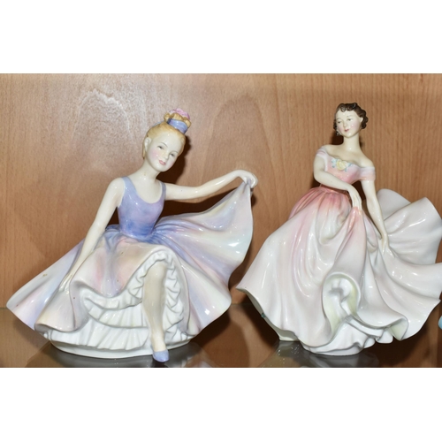 419 - SIX ROYAL DOULTON FIGURINES, comprising Enchantment HN2178, The Polka HN2156, My Teddy HN2177, Rose ... 