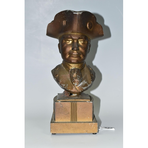 424 - BREWERIANA: A LARGE BRONZED METAL ADVERTISING DISPLAY BUST OF PAUL JONES, the mascot of Paul Jones W... 