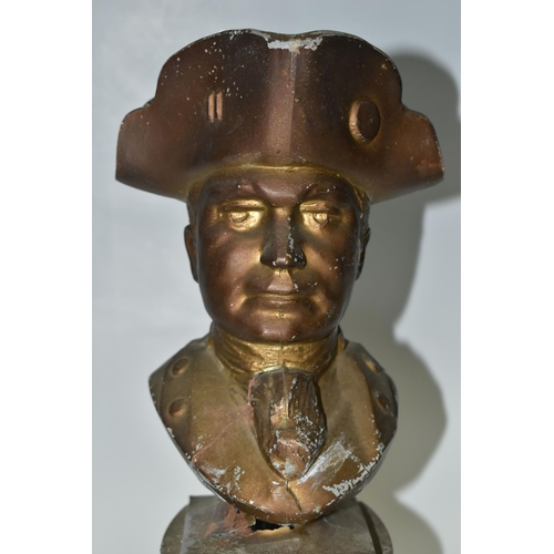 424 - BREWERIANA: A LARGE BRONZED METAL ADVERTISING DISPLAY BUST OF PAUL JONES, the mascot of Paul Jones W... 