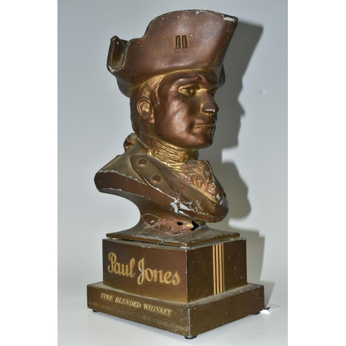 424 - BREWERIANA: A LARGE BRONZED METAL ADVERTISING DISPLAY BUST OF PAUL JONES, the mascot of Paul Jones W... 