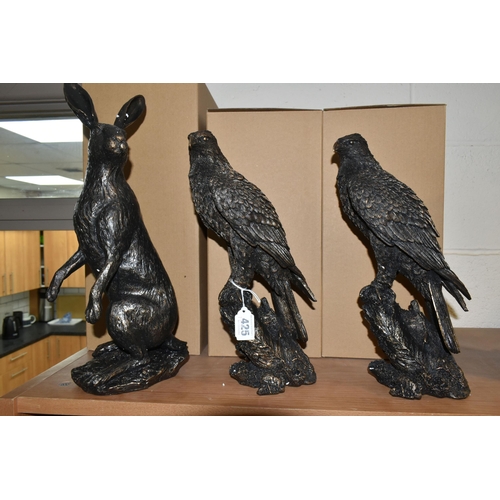 425 - THREE BOXED BORDER FINE ARTS - 'STUDIO BRONZE' FIGURES, bronzed resin figures comprising two Eagle A... 