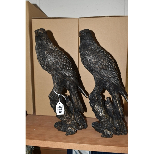 425 - THREE BOXED BORDER FINE ARTS - 'STUDIO BRONZE' FIGURES, bronzed resin figures comprising two Eagle A... 