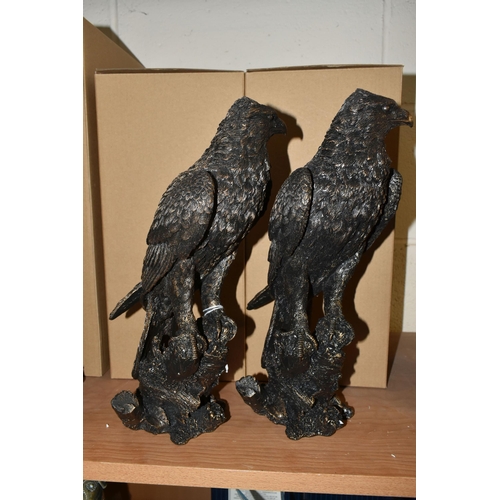 425 - THREE BOXED BORDER FINE ARTS - 'STUDIO BRONZE' FIGURES, bronzed resin figures comprising two Eagle A... 