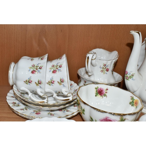 431 - A GROUP OF ROYAL ALBERT 'WINSOME' PATTERN TEAWARE, comprising six tea cups, six saucers, six tea pla... 