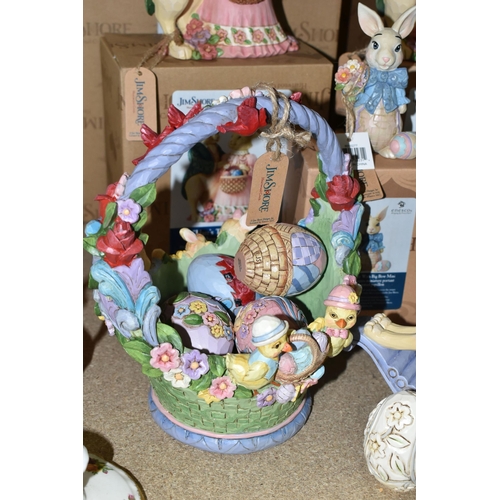 452 - SEVEN BOXED NEW AND UNUSED JIM SHORE 'HEARTWOOD CREEK' EASTER FIGURINES, comprising Easter Bunny Wit... 