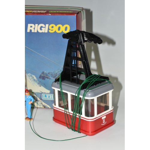 467 - A BOXED LEHMANN RIGI 900 CABLE CAR SET, not tested, appears largely complete and in good condition, ... 