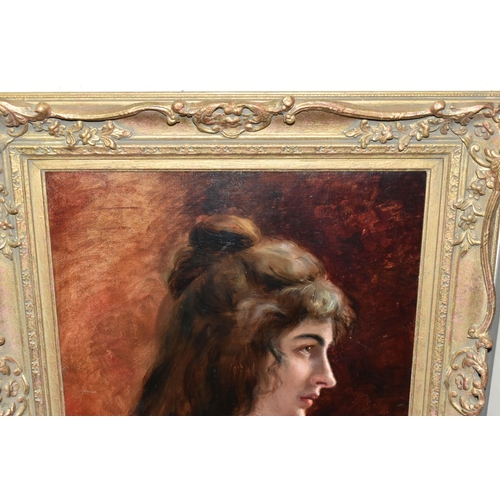 478 - A LATE 19TH / EARLY 20TH CENTURY PORTRAIT OF A FEMALE FIGURE, the head and shoulders portrait depict... 