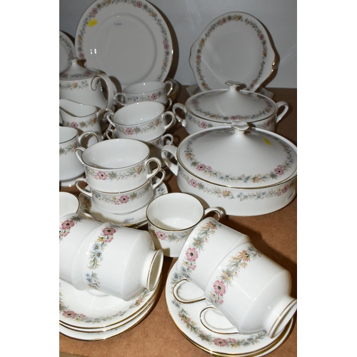 493 - A SEVENTY THREE PIECE ROYAL ALBERT 'BELINDA' DINNER SERVICE, comprising two tureens, a sauceboat and... 