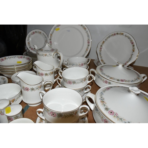 493 - A SEVENTY THREE PIECE ROYAL ALBERT 'BELINDA' DINNER SERVICE, comprising two tureens, a sauceboat and... 