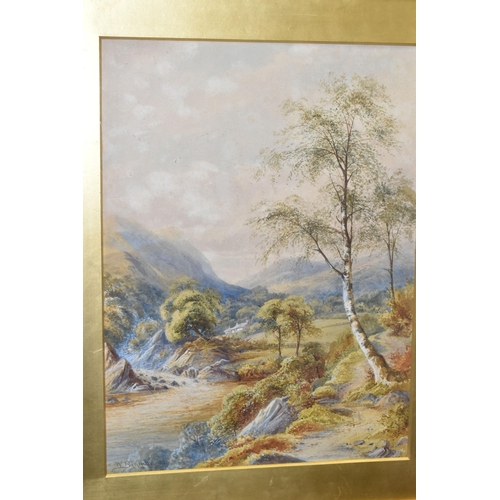 503 - W. BARROW (19TH / 20TH CENTURY) AN EARLY 20TH CENTURY RIVER LANDSCAPE, signed and dated (19)09 botto... 