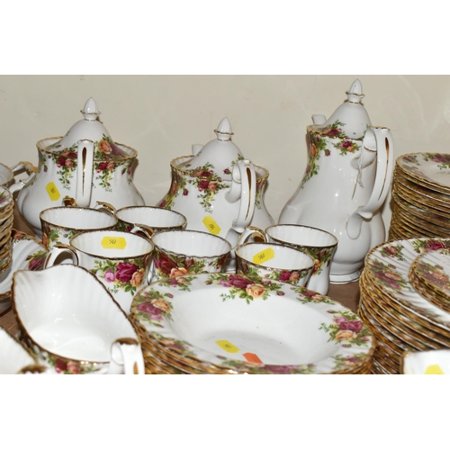 507 - ROYAL ALBERT OLD COUNTRY ROSES TEA AND DINNER WARES ETC, comprising fourteen dinner plates, twenty-f... 