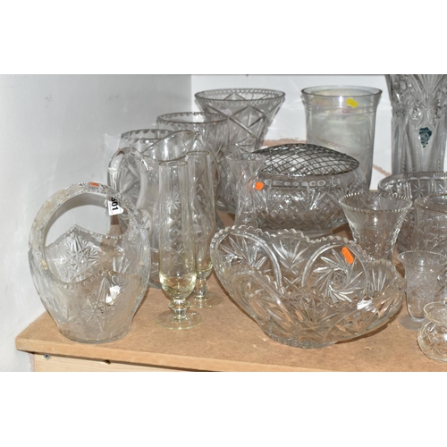 501 - A COLLECTION OF CUT CRYSTAL AND OTHER GLASS WARES, over thirty pieces by makers including Webb Corbe... 