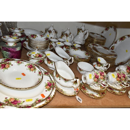 507 - ROYAL ALBERT OLD COUNTRY ROSES TEA AND DINNER WARES ETC, comprising fourteen dinner plates, twenty-f... 