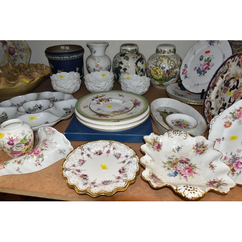 511 - A COLLECTION OF NAMED DECORATIVE CERAMICS ETC, to include Royal Crown Derby  - two Royal Antoinette ... 