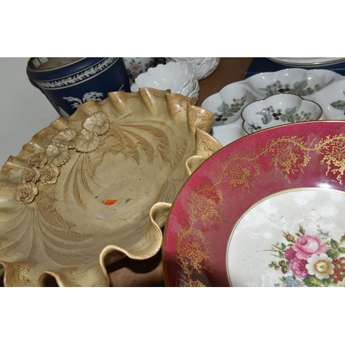 511 - A COLLECTION OF NAMED DECORATIVE CERAMICS ETC, to include Royal Crown Derby  - two Royal Antoinette ... 