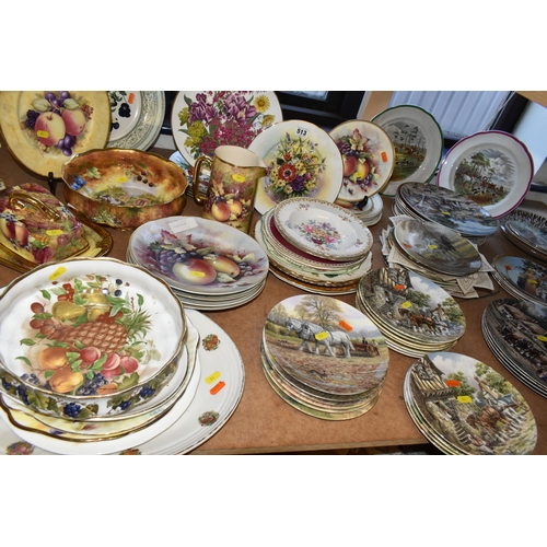 513 - A QUANTITY OF COLLECTORS PLATES ETC, to include nine Wedgwood 'Wind in the Willows', Royal Doulton '... 