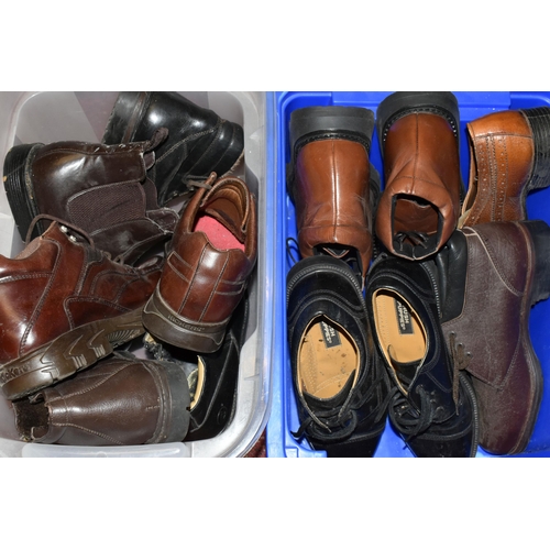 518 - TEN BOXES OF MEN'S SHOES AND BOOTS, sizes include 8, 9 and 10, various styles, brands include Loake,... 