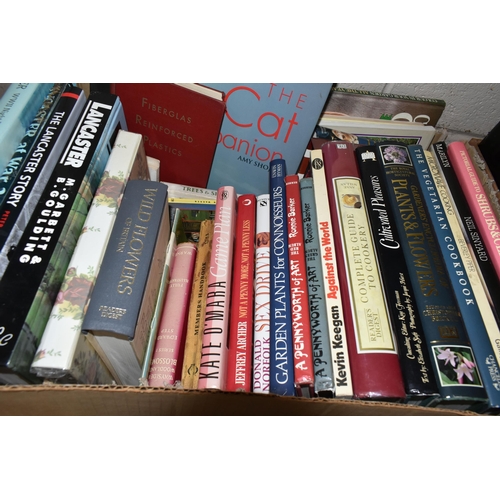 535 - SEVEN BOXES OF BOOKS AND MAGAZINES, over two hundred titles to include antiques, military history, G... 