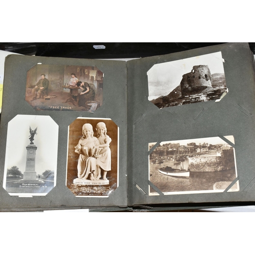 568 - TWO ALBUMS OF POSTCARDS containing approximately 405 miscellaneous examples, album one contains 104 ... 