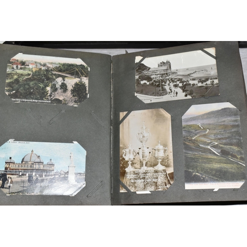 568 - TWO ALBUMS OF POSTCARDS containing approximately 405 miscellaneous examples, album one contains 104 ... 