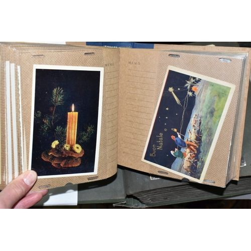 568 - TWO ALBUMS OF POSTCARDS containing approximately 405 miscellaneous examples, album one contains 104 ... 