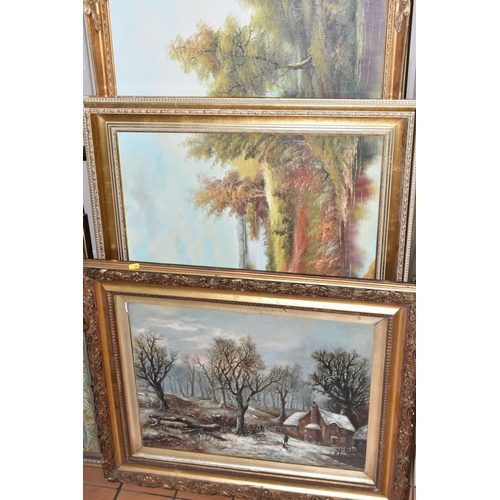 582 - A QUANTITY OF 20TH CENTURY OIL AND WATERCOLOUR PAINTINGS, to include a late 20th century oil on canv... 