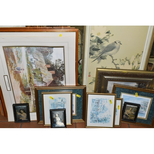 588 - A QUANTITY OF FRAMED DECORATIVE PRINTS, to include reproductions of paintings by the following artis... 