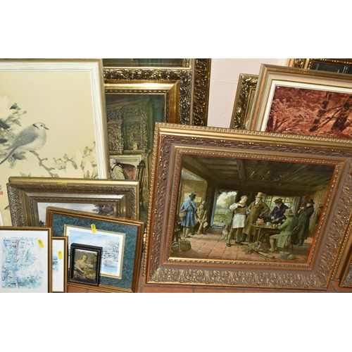 588 - A QUANTITY OF FRAMED DECORATIVE PRINTS, to include reproductions of paintings by the following artis... 