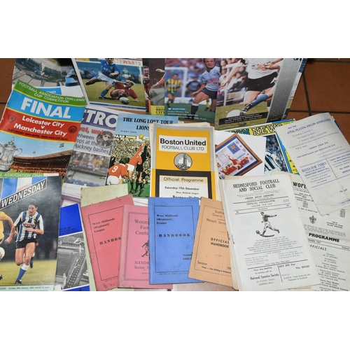 603 - TWO BOXES OF SOCCER RELATED BOOKS AND EPHEMERA, list available on request (2 boxes)