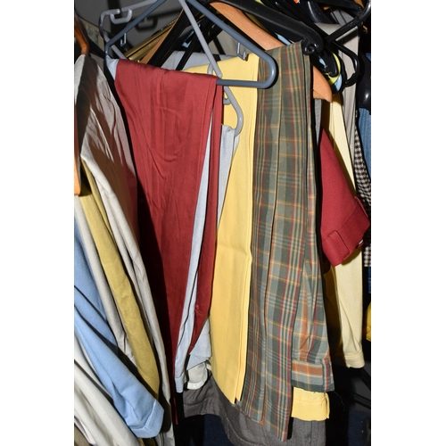 655 - A LARGE QUANTITY OF GENTLEMEN'S TROUSERS AND JEANS, mostly waist size 36'' , checked, assorted colou... 