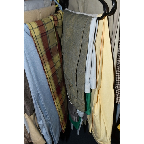 655 - A LARGE QUANTITY OF GENTLEMEN'S TROUSERS AND JEANS, mostly waist size 36'' , checked, assorted colou... 