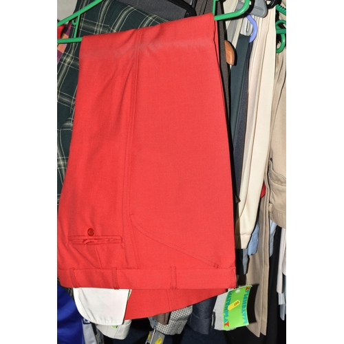 655 - A LARGE QUANTITY OF GENTLEMEN'S TROUSERS AND JEANS, mostly waist size 36'' , checked, assorted colou... 