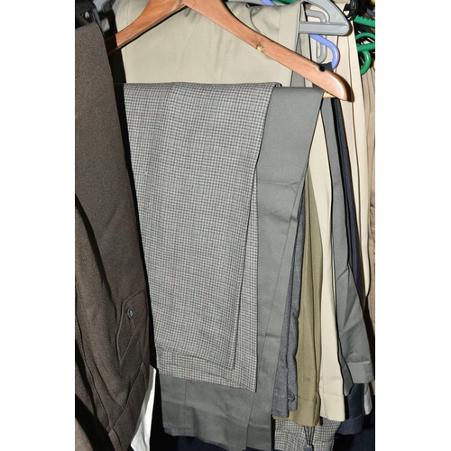 655 - A LARGE QUANTITY OF GENTLEMEN'S TROUSERS AND JEANS, mostly waist size 36'' , checked, assorted colou... 