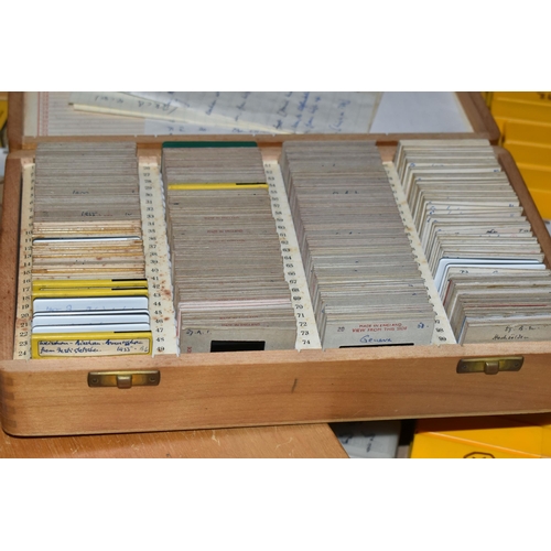 615 - TWO BOXES OF PHOTOGRAPHIC SLIDES, over one thousand slides from the UK and around the World, compris... 