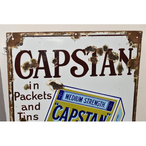 642 - AN ENAMEL 'CAPSTAN' CIGARETTE SHOP SIGN, Navy Cut Cigarettes, pre - decimal, height 92cm x width 42.... 