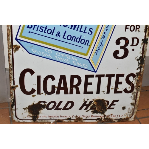 642 - AN ENAMEL 'CAPSTAN' CIGARETTE SHOP SIGN, Navy Cut Cigarettes, pre - decimal, height 92cm x width 42.... 