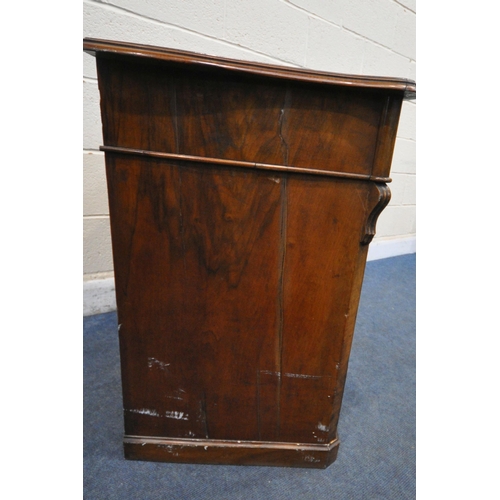 1200 - A VICTORIAN FLAME MAHOGANY CABINET, with rectangular mirror back, the top with art deco style cornic... 