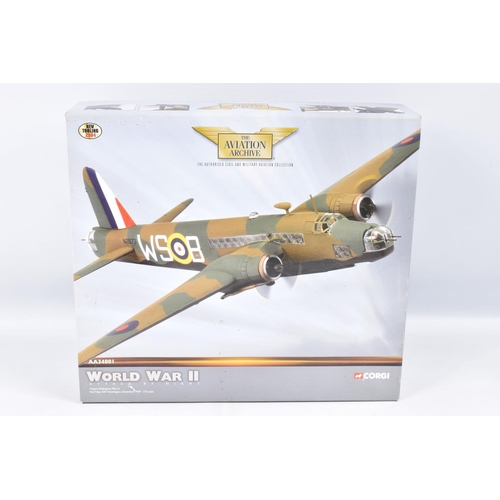 11 - TWO BOXED CORGI AVIATION ARCHIVE 1:72 SCALE DIECAST MODEL AIRCRAFTS, the first is a Vickers Wellingt... 