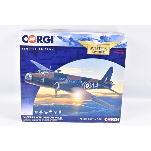 12 - TWO BOXED LIMITED EDITION CORGI AVIATION ARCHIVE 1:72 SCALE DIECAST MODEL AIRCRAFTS, the first is a ... 