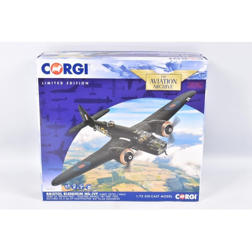 12 - TWO BOXED LIMITED EDITION CORGI AVIATION ARCHIVE 1:72 SCALE DIECAST MODEL AIRCRAFTS, the first is a ... 