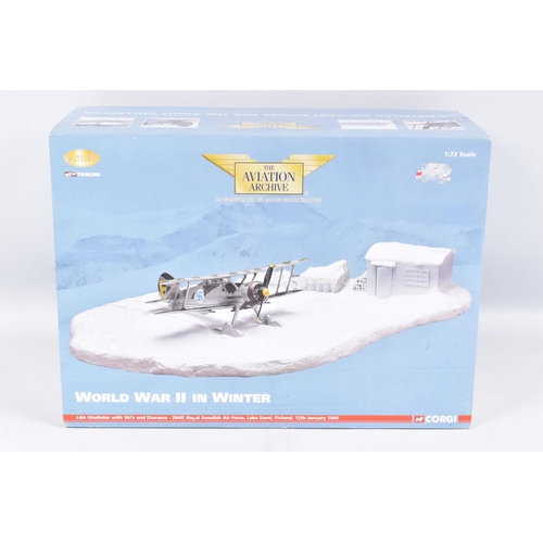 13 - TWO BOXED LIMITED EDITION CORGI AVIATION ARCHIVE 1:72 SCALE DIECAST MODEL AIRCRAFTS, the first is a ... 