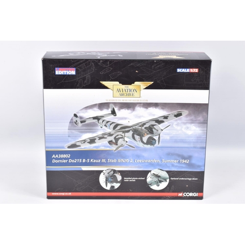 13 - TWO BOXED LIMITED EDITION CORGI AVIATION ARCHIVE 1:72 SCALE DIECAST MODEL AIRCRAFTS, the first is a ... 