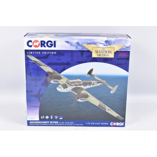 14 - TWO BOXED LIMITED EDITION CORGI AVIATION ARCHIVE 1:72 SCALE DIECAST MODEL AIRCRAFTS, the first is a ... 