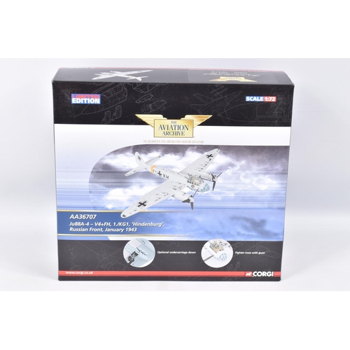 14 - TWO BOXED LIMITED EDITION CORGI AVIATION ARCHIVE 1:72 SCALE DIECAST MODEL AIRCRAFTS, the first is a ... 