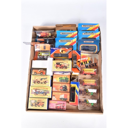 19 - A QUANTITY OF ASSORTED BOXED MATCHBOX AND CORGI MODELS, to include early issue Models of Yesteryear,... 