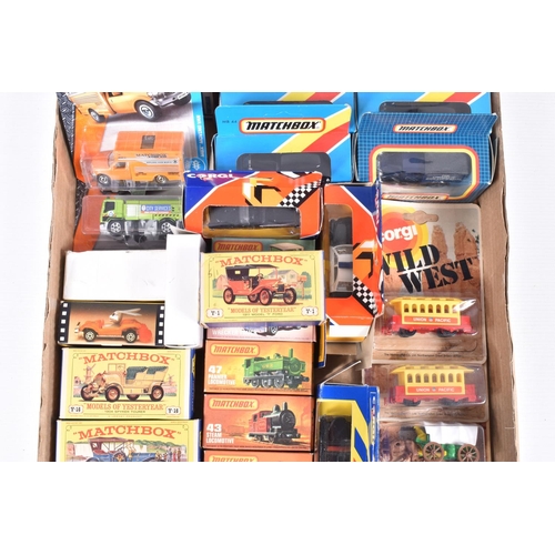 19 - A QUANTITY OF ASSORTED BOXED MATCHBOX AND CORGI MODELS, to include early issue Models of Yesteryear,... 